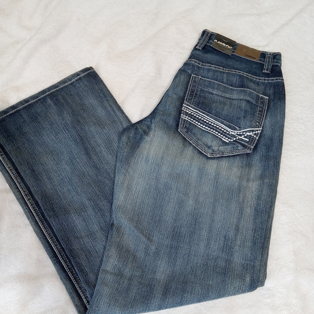 Carbon Men's Bootcut Jeans - Blue
